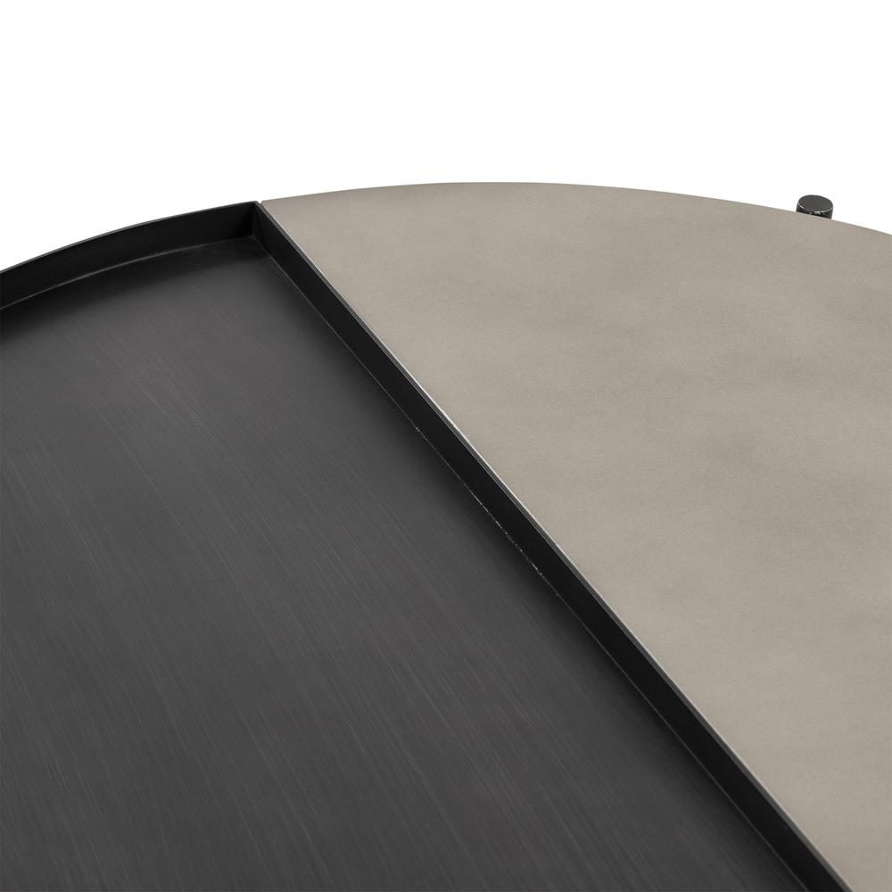 Dua Concrete and Metal Round Modern Coffee Table. Picture 6