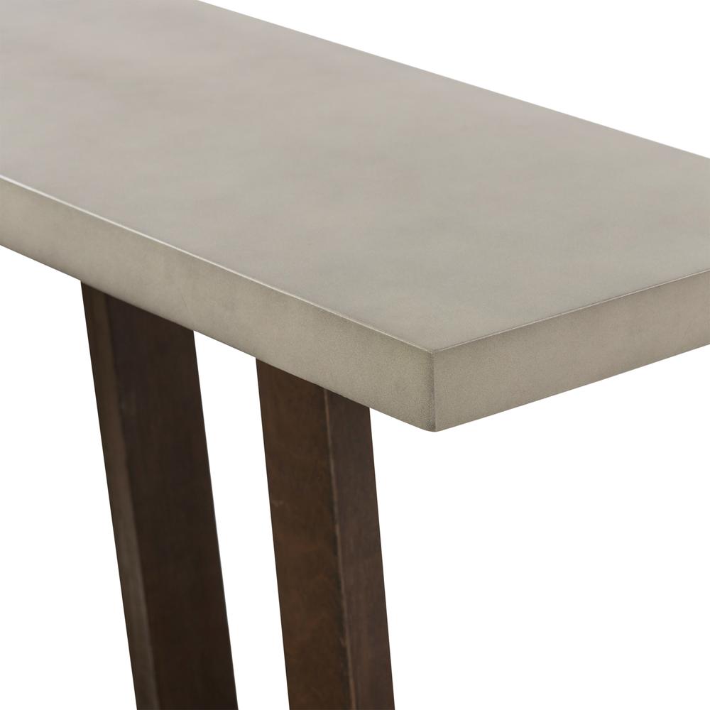 Elodie Grey Concrete and Dark Grey Oak Rectangle Console Table. Picture 4
