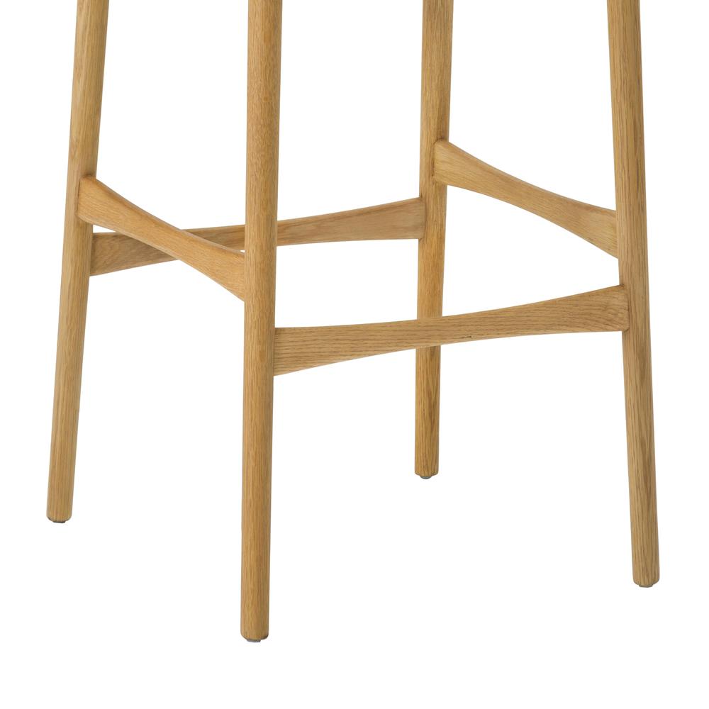 Erie Woven Paper Cord and Oak Wood Counter Stool. Picture 7