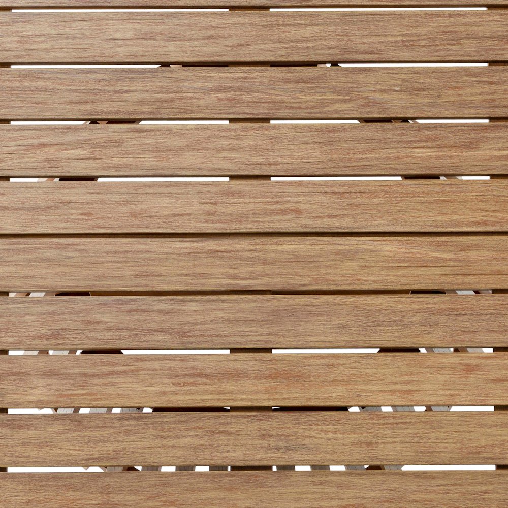 Escondido Outdoor Patio Round Dining Table in Light Eucalyptus Wood. Picture 7