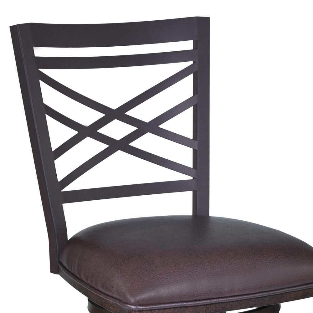 Fargo 30" Barstool in Auburn Bay finish with Brown Pu upholstery. Picture 3