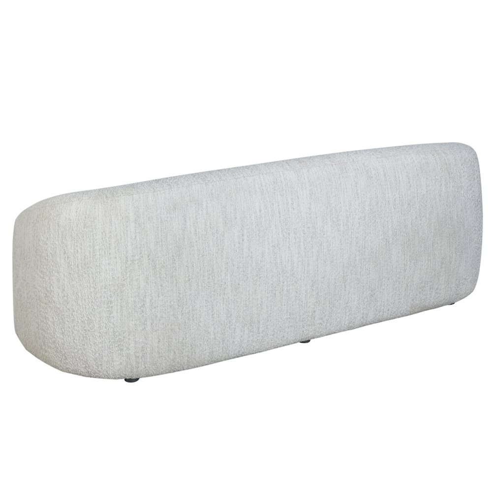 Figueroa 90 in. 3-Seater Sofa in Snow Fleck Fabric with Oval Seat and Slope Arms. Picture 3