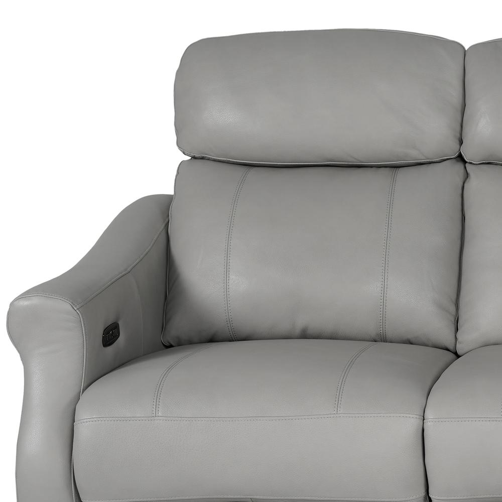 Felicity 84" Zero Gravity Power Reclining Sofa in Silver Leather. Picture 7