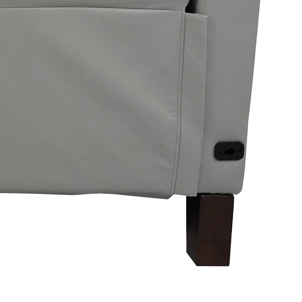 Felicity 84" Zero Gravity Power Reclining Sofa in Silver Leather. Picture 10