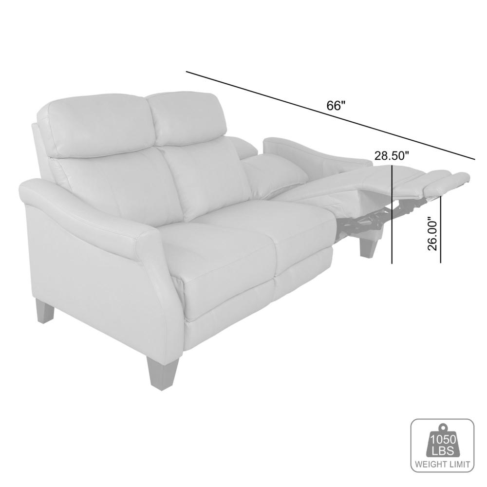 Felicity 84" Zero Gravity Power Reclining Sofa in Silver Leather. Picture 13