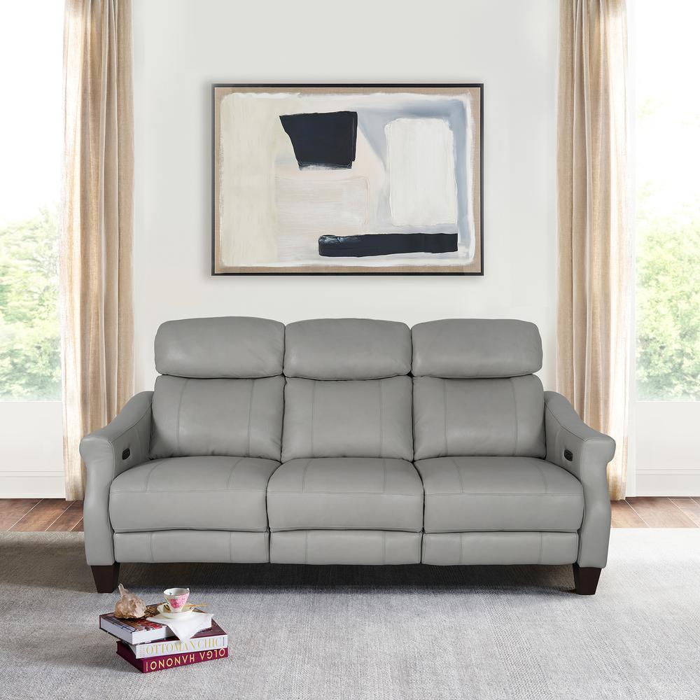 Felicity 84" Zero Gravity Power Reclining Sofa in Silver Leather. Picture 14