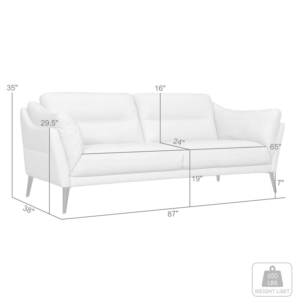 Franz Mint Leather Sofa. Picture 8