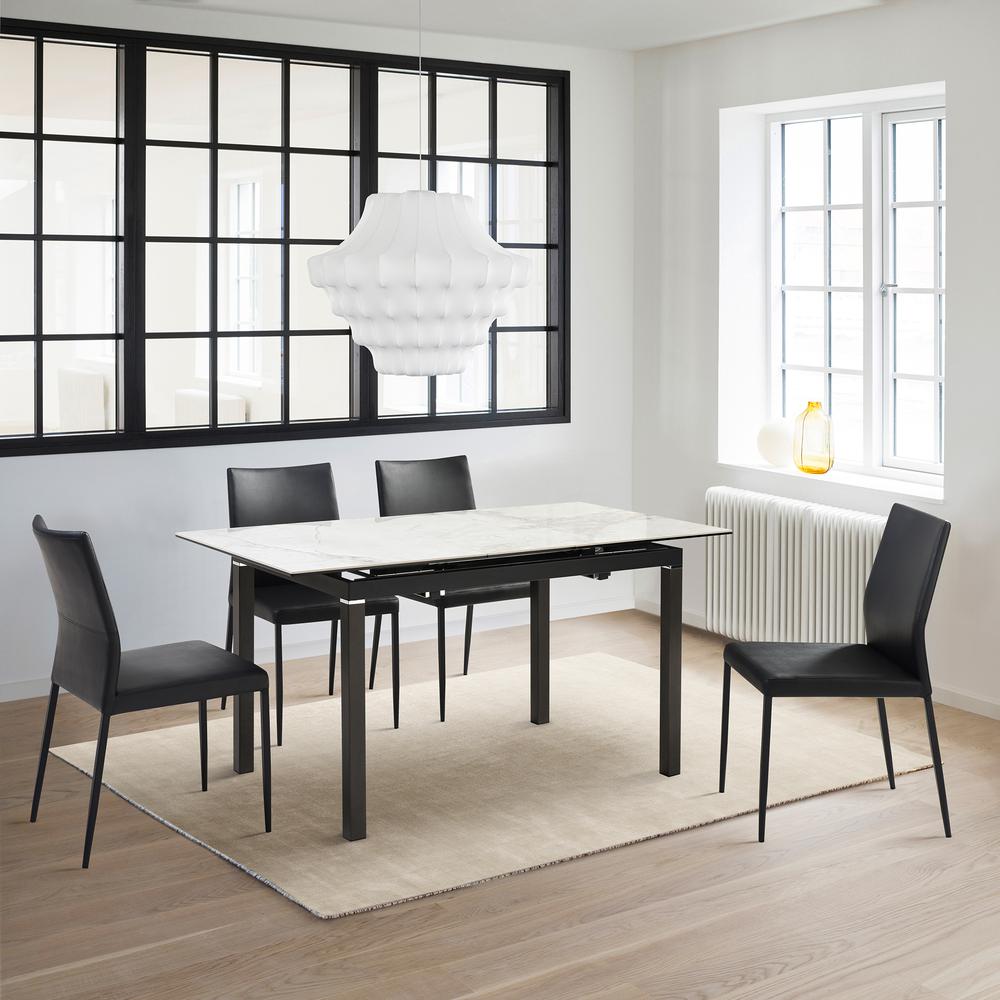 Giana Extendable Dining Table in Stone and Metal. Picture 11