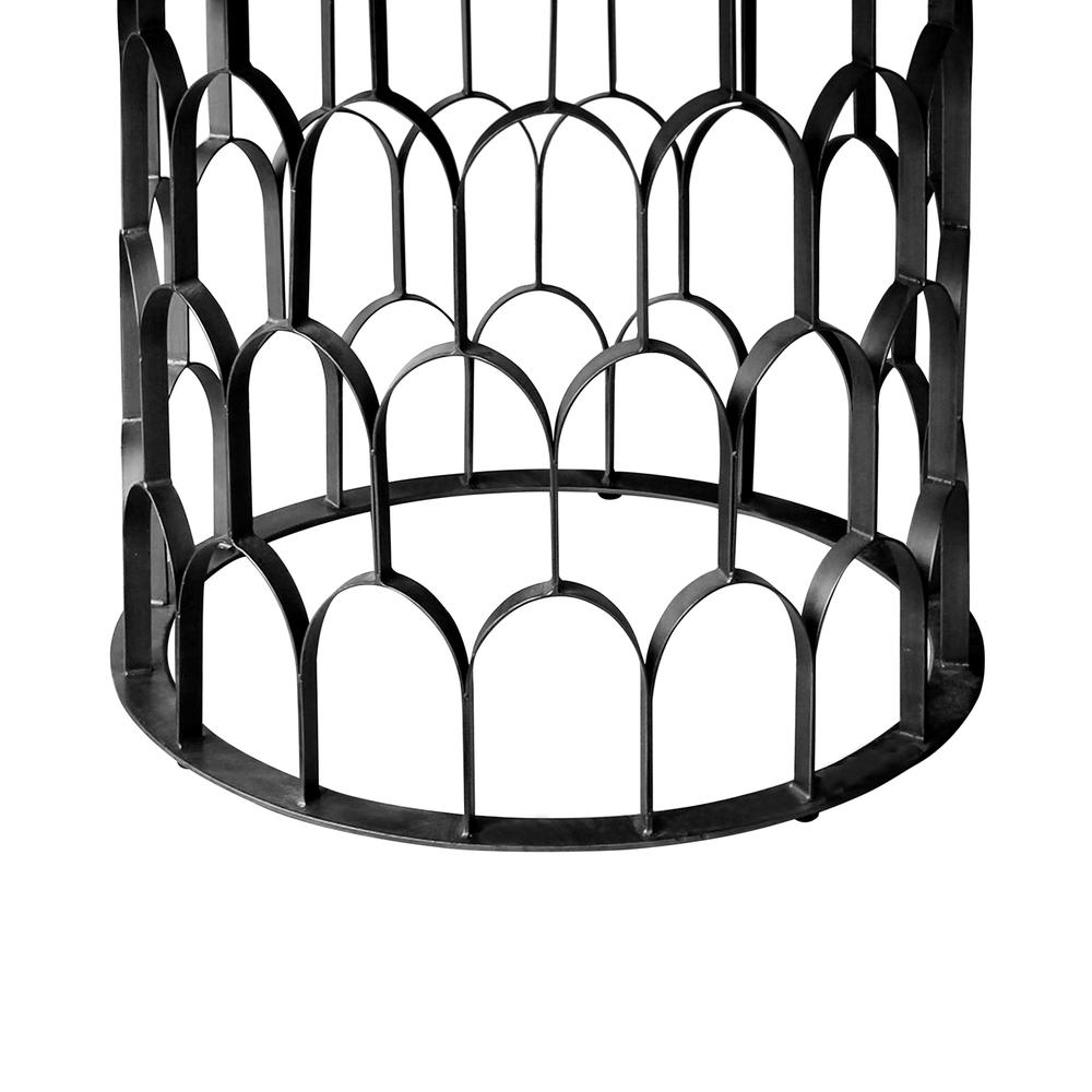 Gatsby Concrete and Metal Round Dining Table. Picture 4