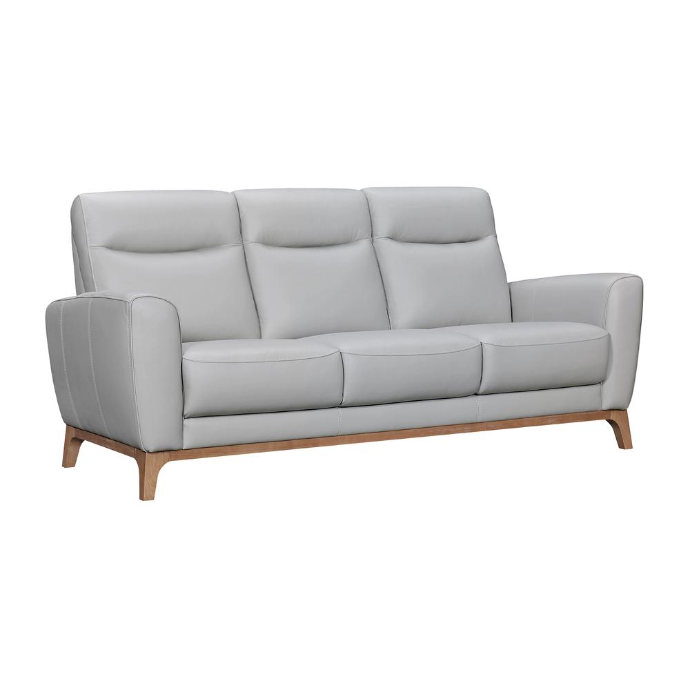 Greyson 83" Dove Gray Leather Sofa. Picture 2