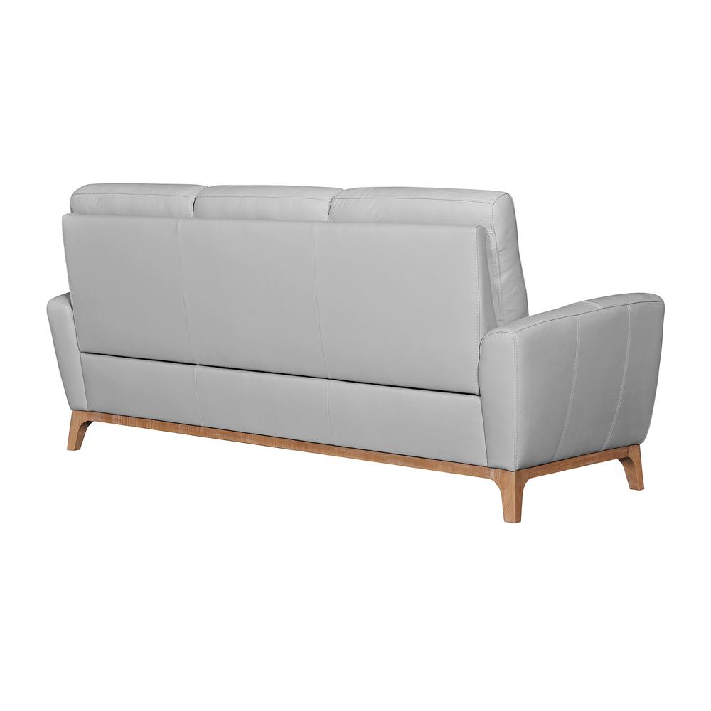 Greyson 83" Dove Gray Leather Sofa. Picture 3