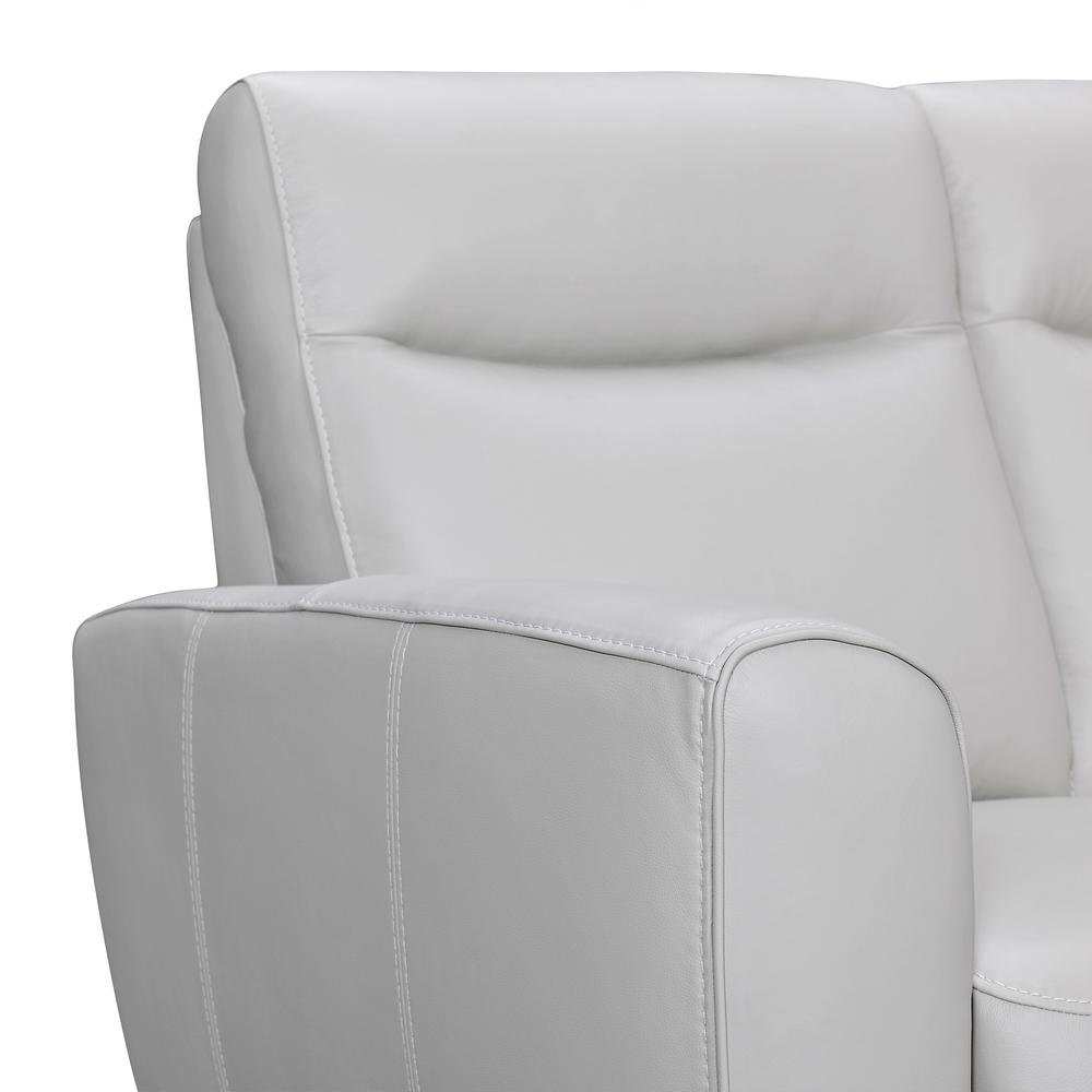 Greyson 83" Dove Gray Leather Sofa. Picture 5