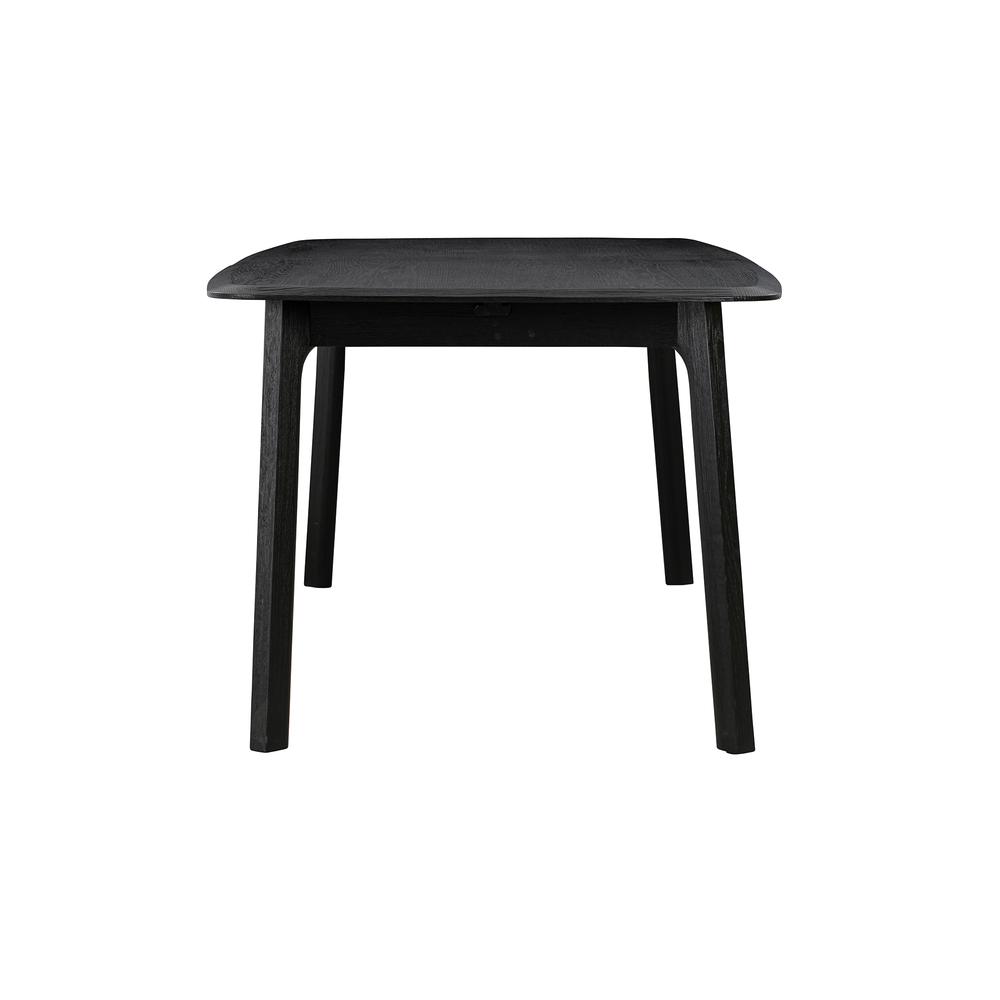 Holland Extendable Rectangle 98" Dining Table in Black Brushed Oak. Picture 2