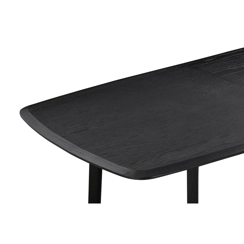 Holland Extendable Rectangle 98" Dining Table in Black Brushed Oak. Picture 3