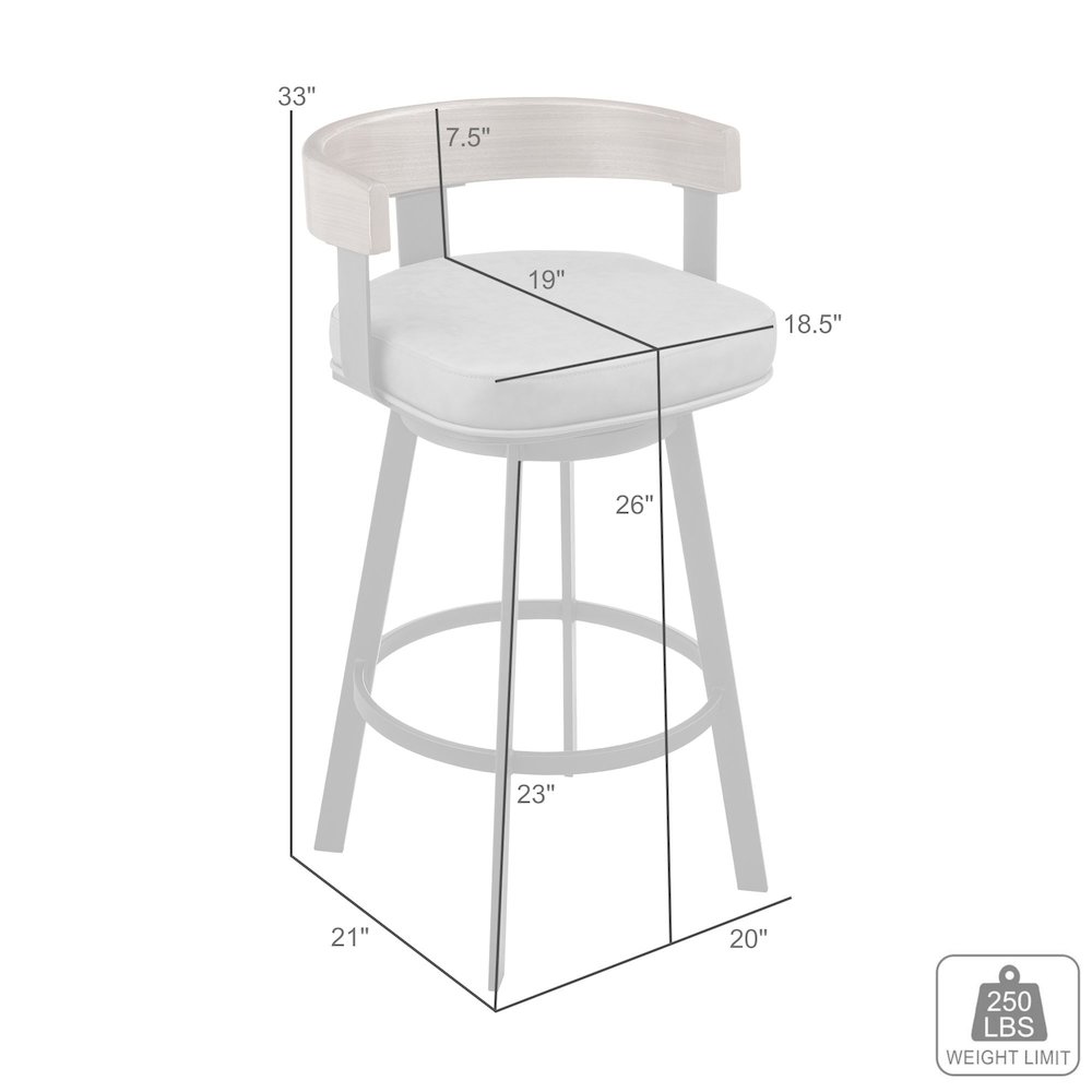 Idris 26" Swivel Counter Stool in Black Iron with Walnut Finish. Picture 9