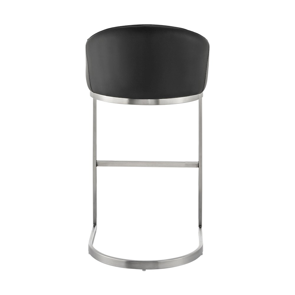 Katherine Bar or Counter Stool in Faux Leather and Metal. Picture 5