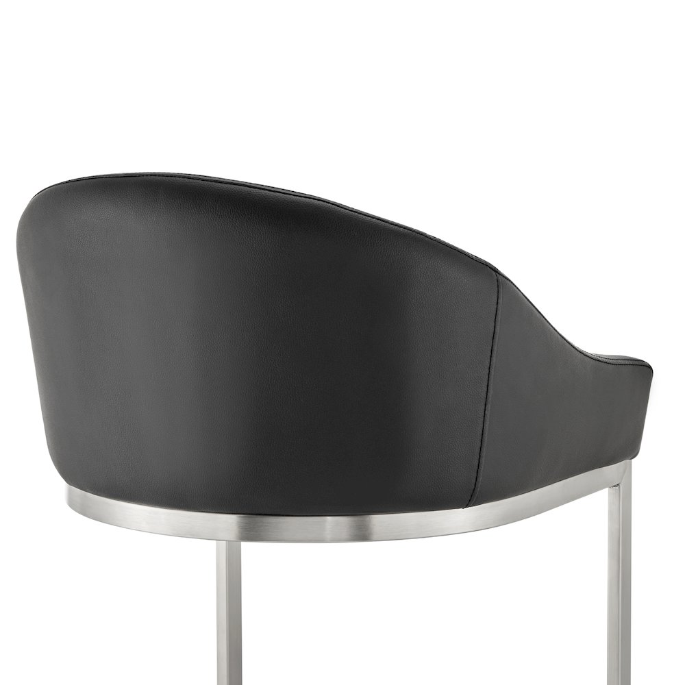 Katherine Bar or Counter Stool in Faux Leather and Metal. Picture 7