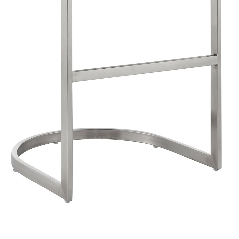Katherine Bar or Counter Stool in Faux Leather and Metal. Picture 8