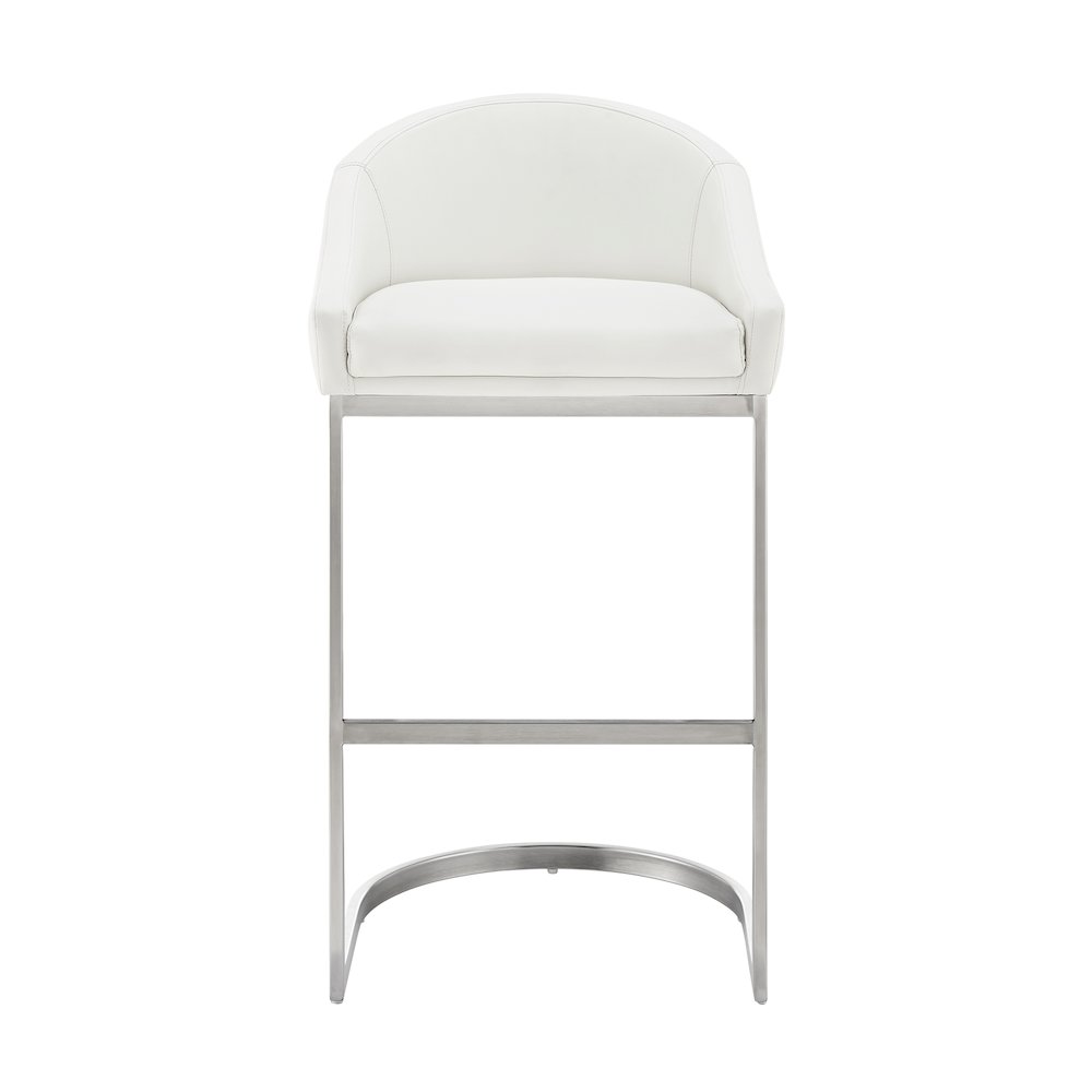 Katherine Bar or Counter Stool in Faux Leather and Metal. Picture 2