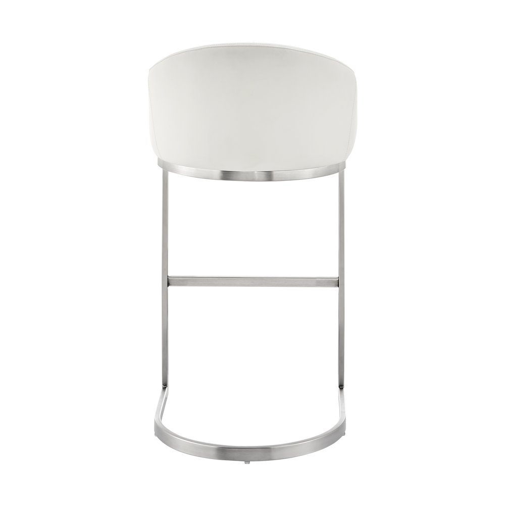 Katherine Bar or Counter Stool in Faux Leather and Metal. Picture 5