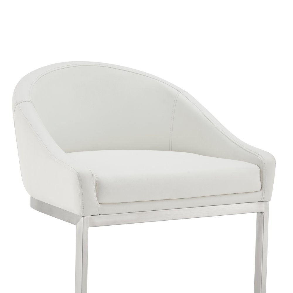 Katherine Bar or Counter Stool in Faux Leather and Metal. Picture 6