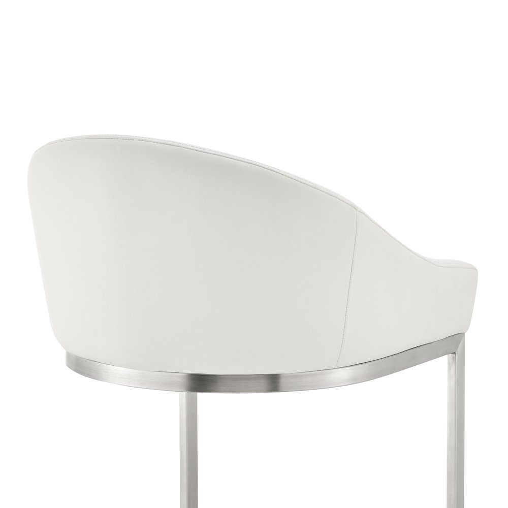 Katherine Bar or Counter Stool in Faux Leather and Metal. Picture 7