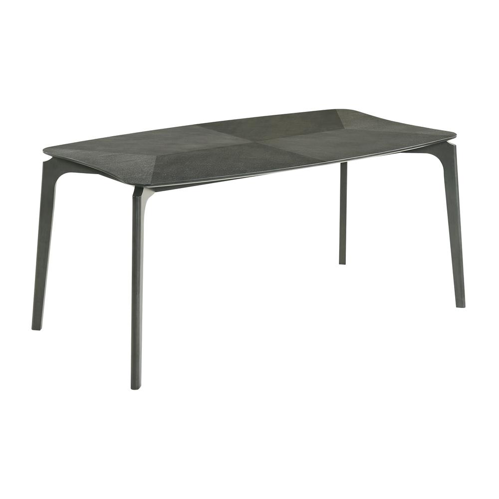 Kalia Wood Dining Table in Gray Finish. Picture 1