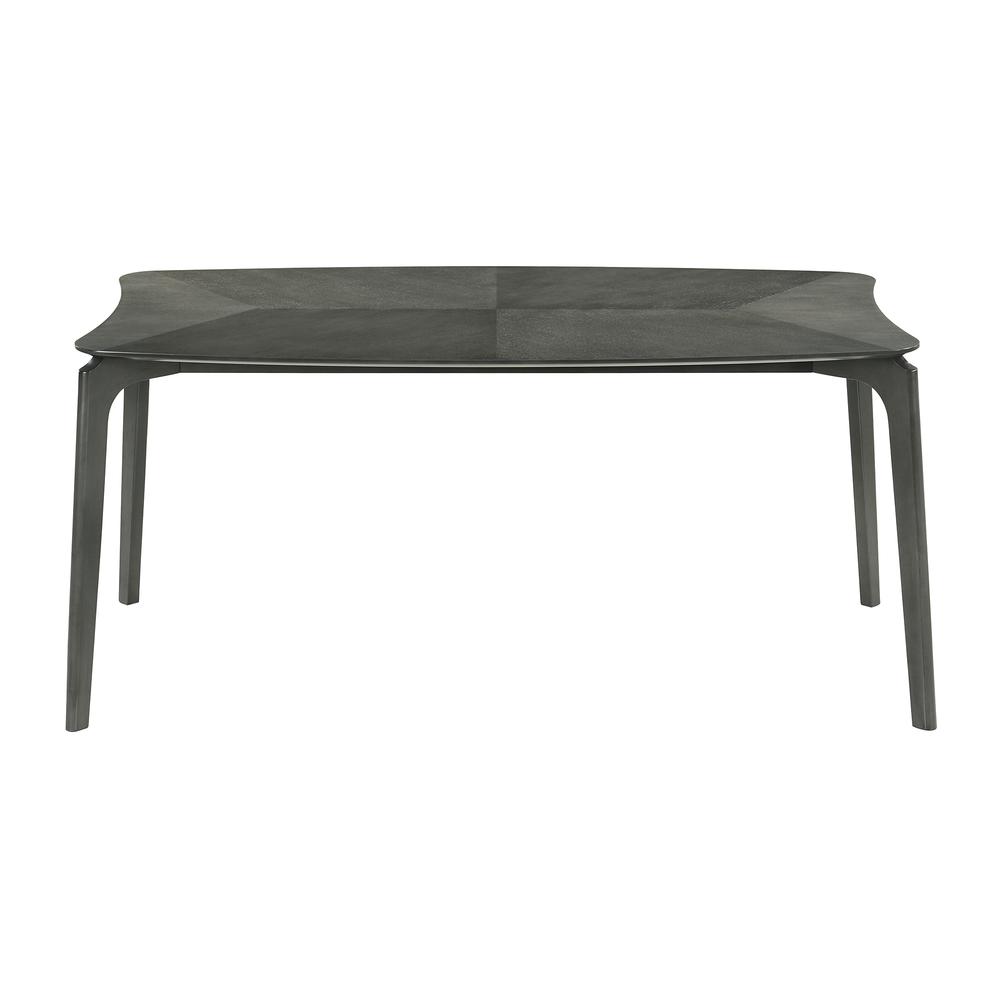 Kalia Wood Dining Table in Gray Finish. Picture 2