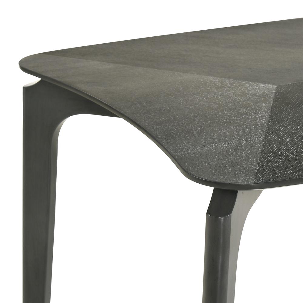 Kalia Wood Dining Table in Gray Finish. Picture 4