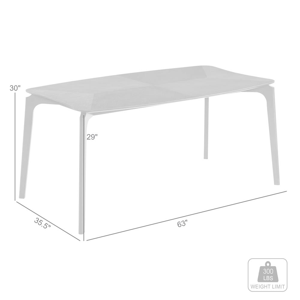 Kalia Wood Dining Table in Gray Finish. Picture 6