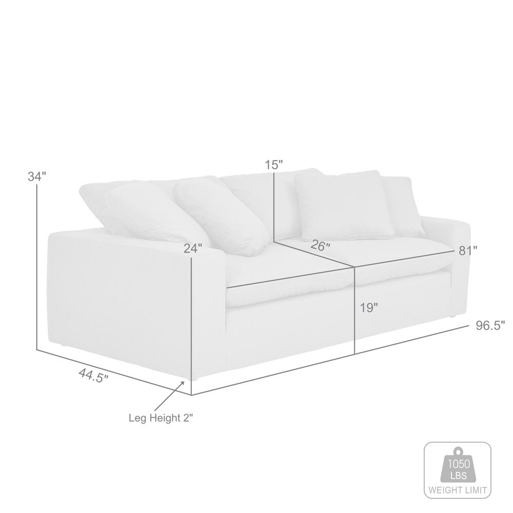 Liberty 96.5" Upholstered Sofa in Sahara Brown. Picture 7