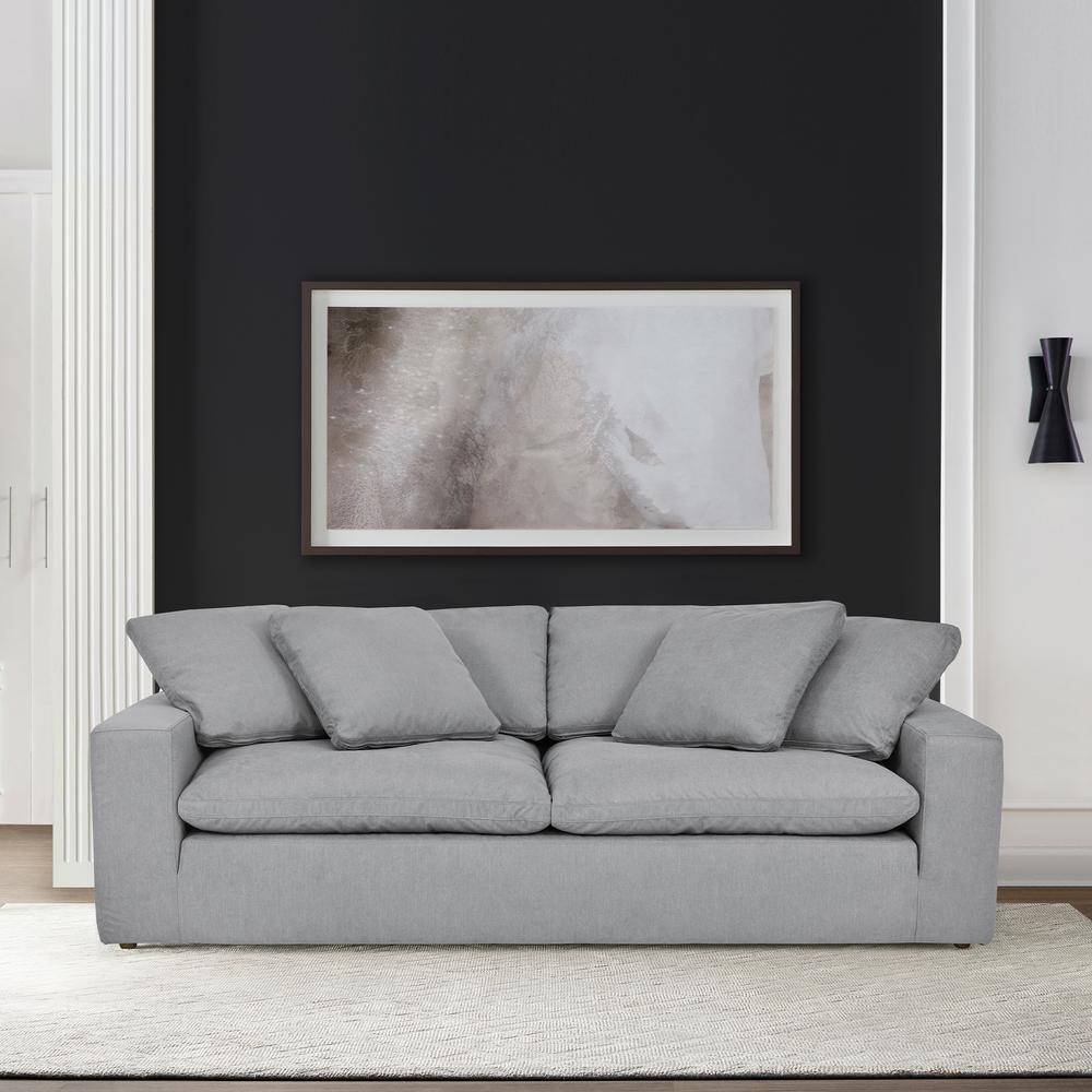 Liberty 96.5" Upholstered Sofa in Slate Gray. Picture 8