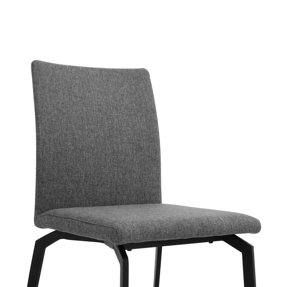 Lyon Gray Fabric and Metal Dining Room Chairs - Set of 2. Picture 4