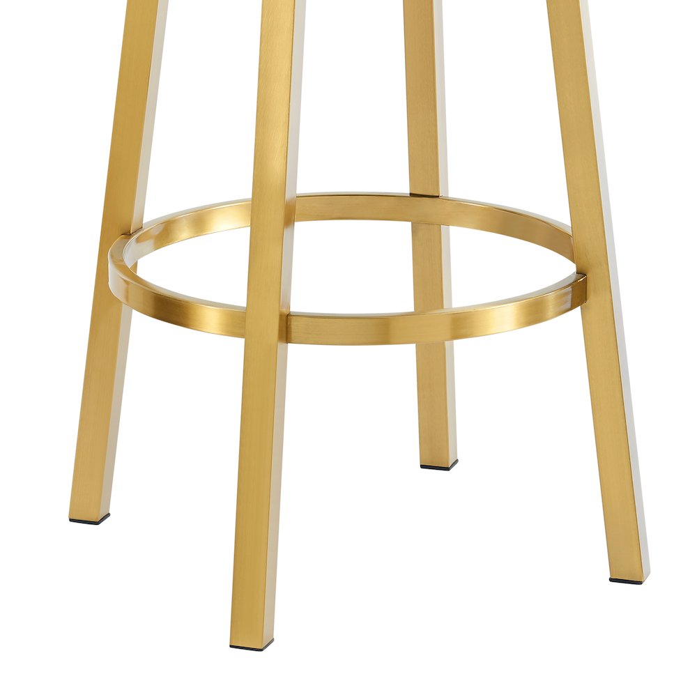 Madrid 26" Swivel Counter Stool in Gold Brushed Stainless Steel. Picture 8