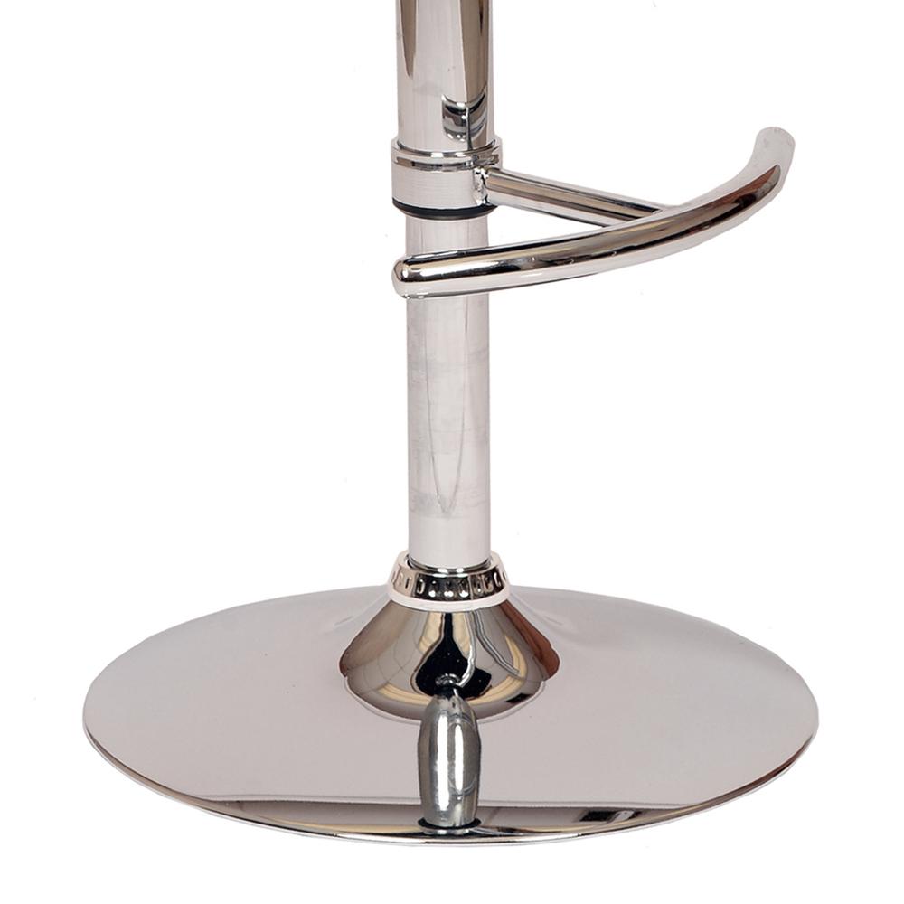 Armen Living Malibu Swivel Barstool In Cream PU/ Walnut Veneer and Chrome Base. Picture 3