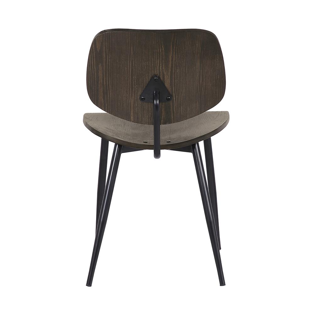 Miki Mid-Century Black Wood Dining Accent Chairs (Set of 2). Picture 5