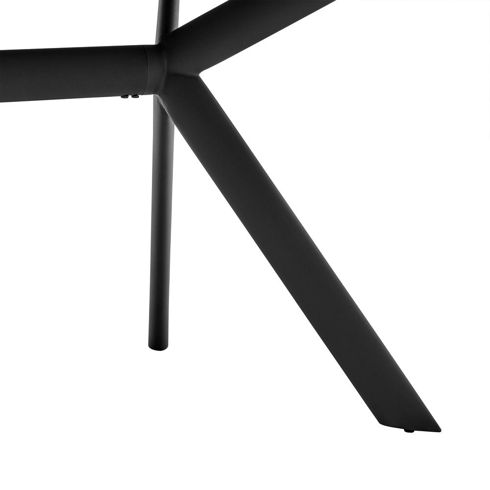 Margot Dark Gray Rectangular Dining Table with Black Finish. Picture 3
