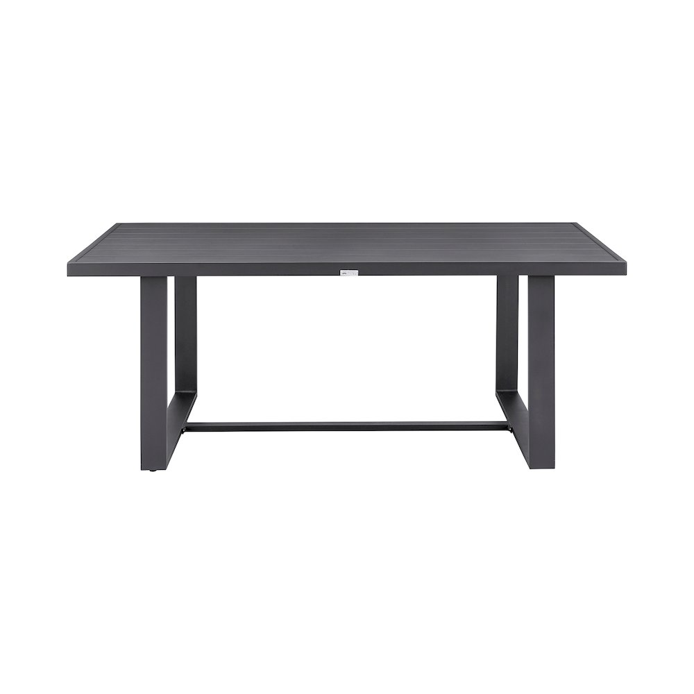 Menorca Outdoor Patio Dining Table in Aluminum. Picture 1