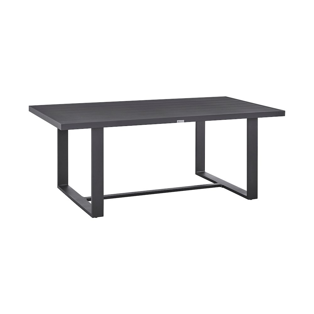 Menorca Outdoor Patio Dining Table in Aluminum. Picture 2