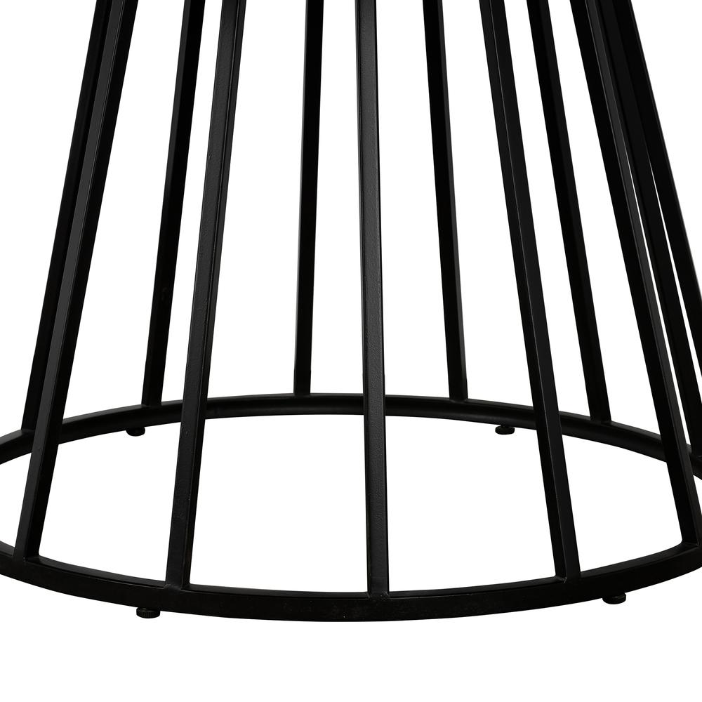 Motion Oak and Metal Round Dining Table. Picture 4