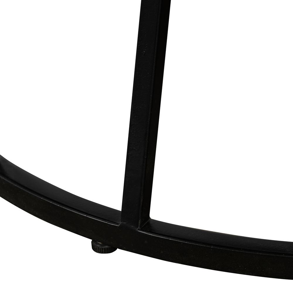 Motion Oak and Metal Round Dining Table. Picture 5