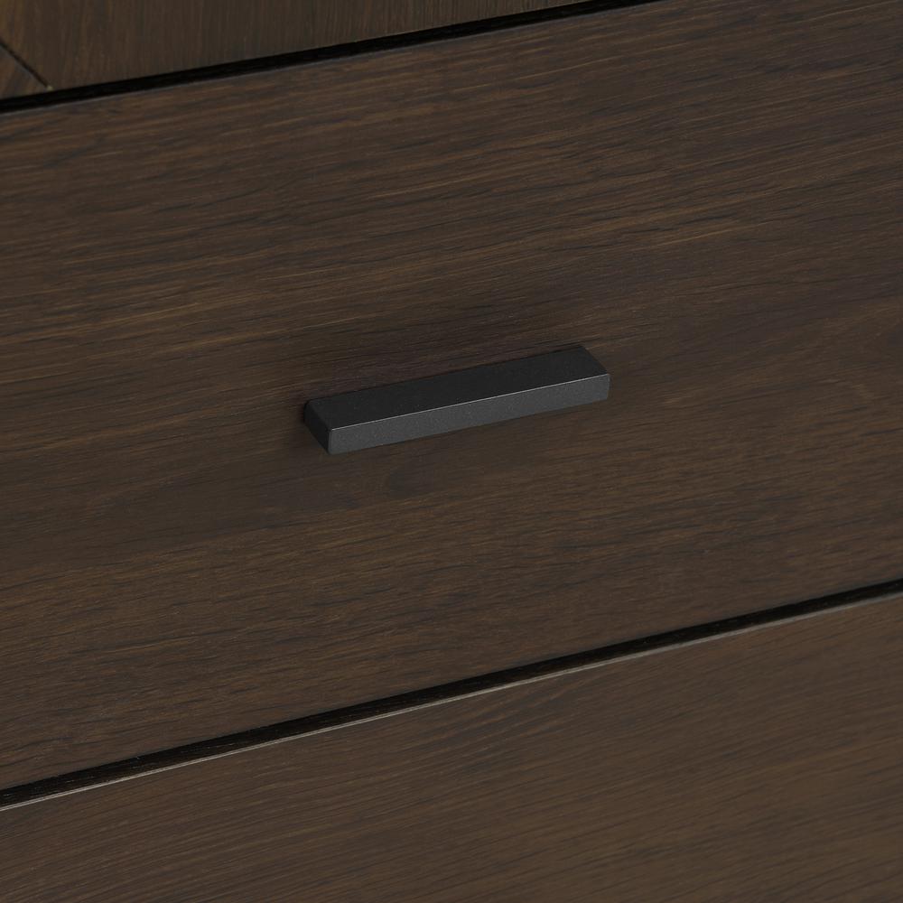 Marquis 6 Drawer Oak Wood Dresser with Black Metal Legs. Picture 6