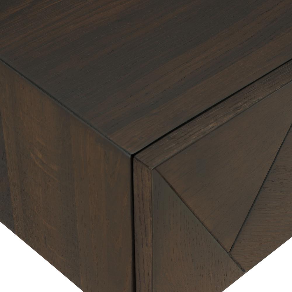 Marquis 1 Drawer Oak Wood Nighstand with Black Metal Legs. Picture 4