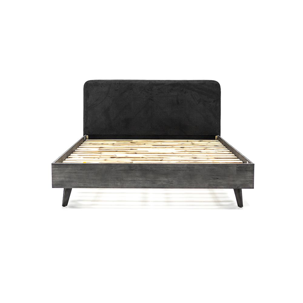 Mohave Mid-Century Tundra Grey Acacia King Platform Bed. Picture 3