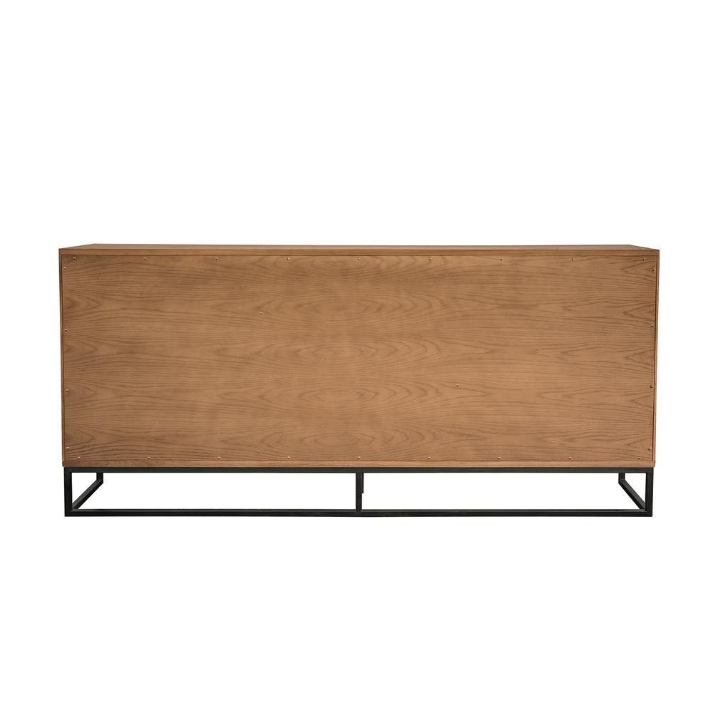 Nevada Rustic Oak Wood Sideboard In Balsamico. Picture 4