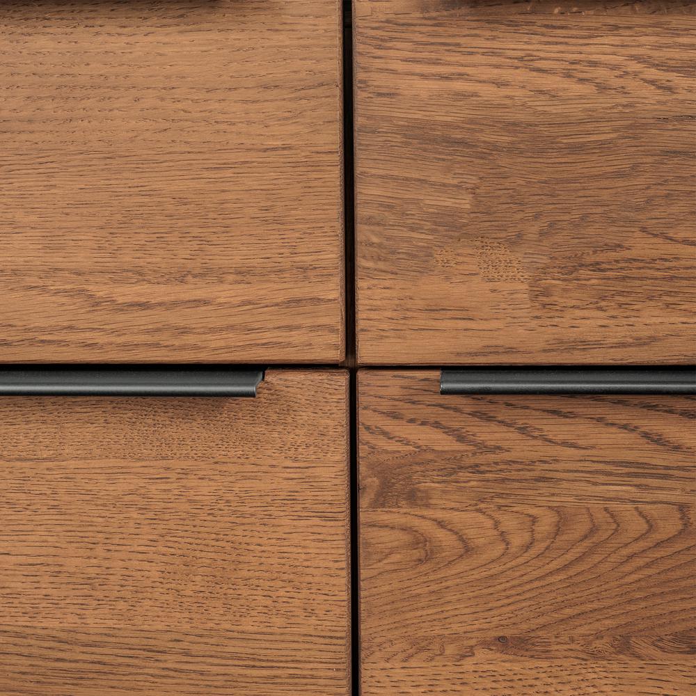 Nevada Rustic Oak Wood Sideboard In Balsamico. Picture 6