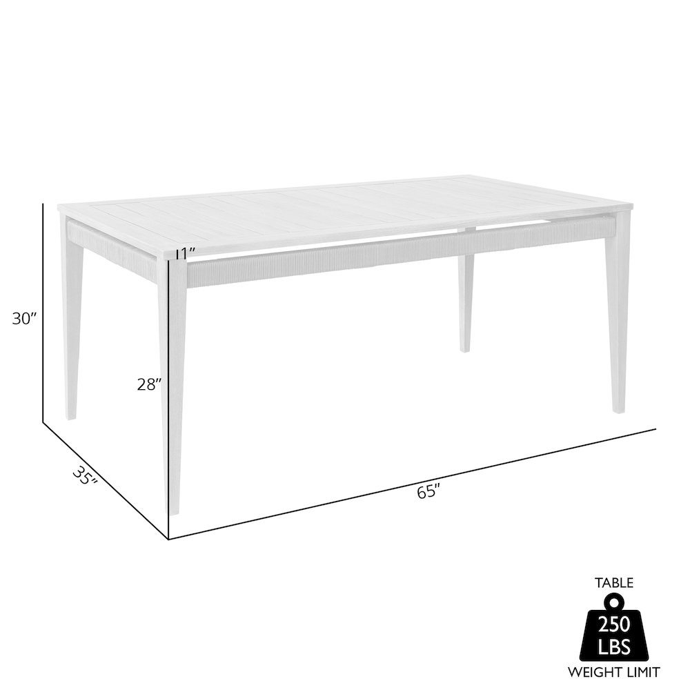 Orbit Outdoor Patio Dining Table in Weathered Eucalyptus Wood. Picture 9