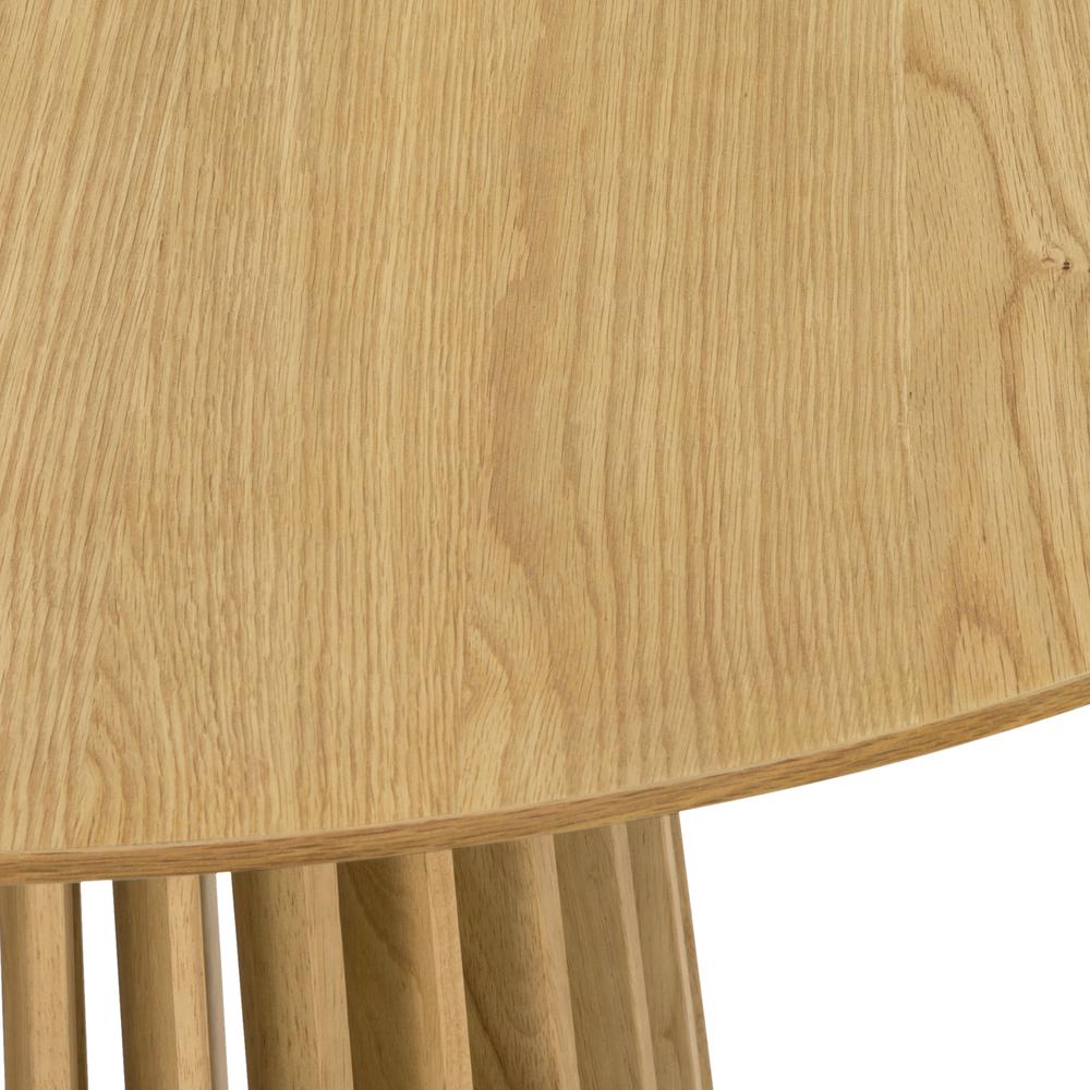 Pasadena 47" Wood Round Dining Table in Natural Oak Finish. Picture 3