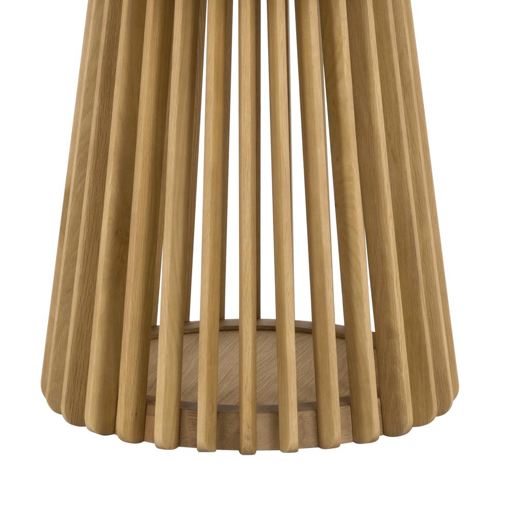 Pasadena 47" Wood Round Dining Table in Natural Oak Finish. Picture 5