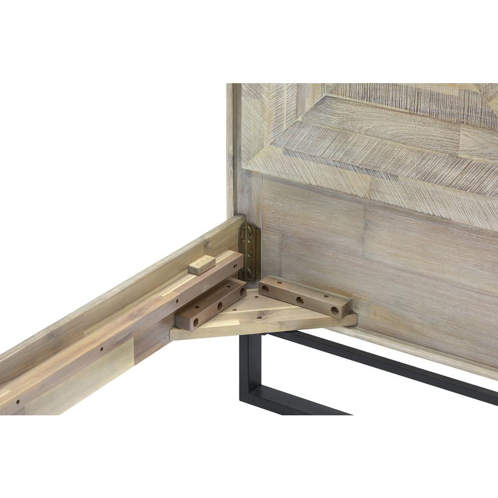 Peridot Queen Platform Bed Frame in Natural Acacia Wood. Picture 5